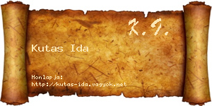Kutas Ida névjegykártya